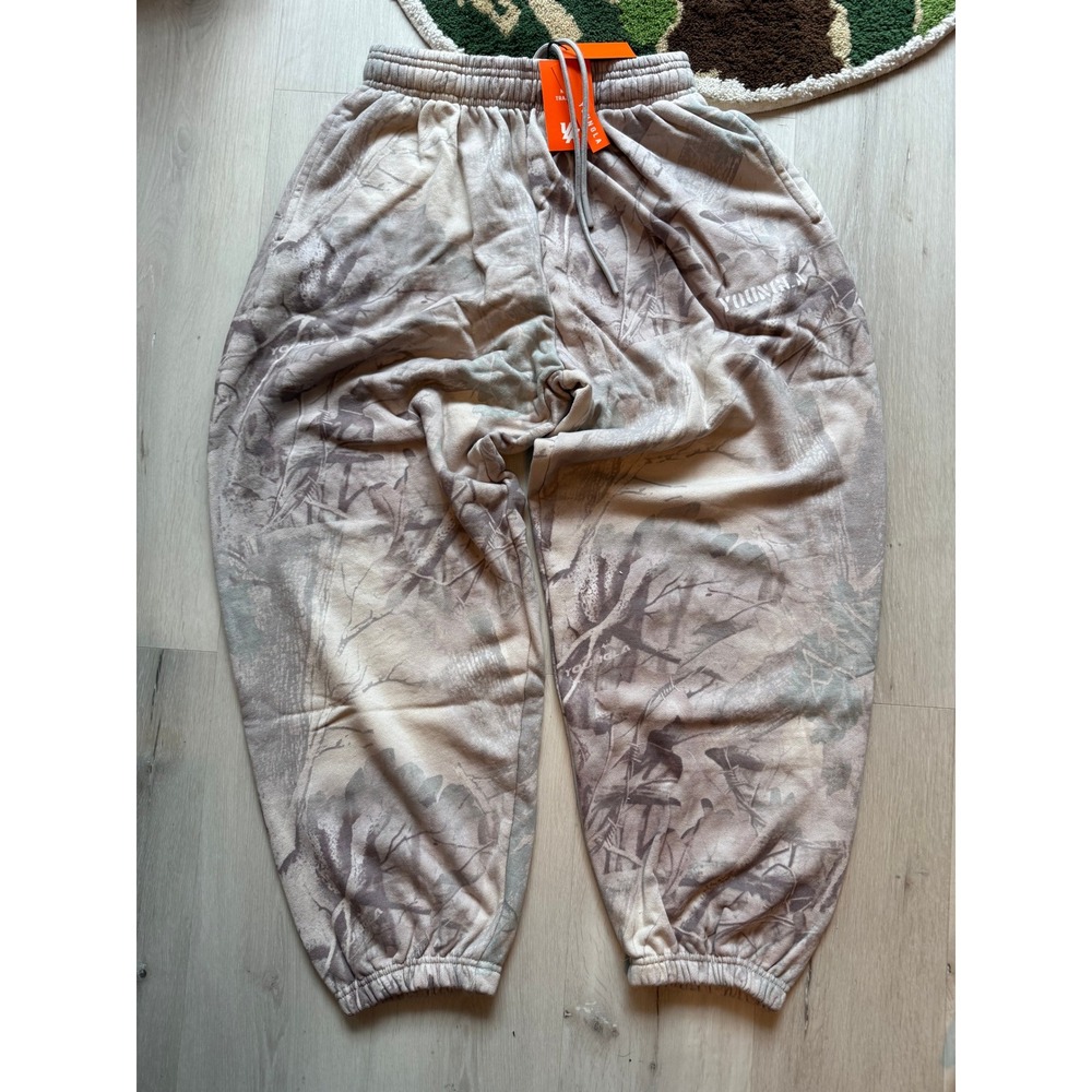 YoungLA 2063 Desert Tan Tree Camo Joggers Mens Medium NWT Sweatpants